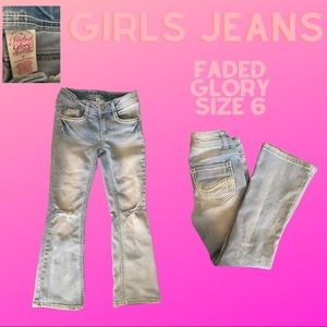 Girls Faded Glory Jeans light blue size 6